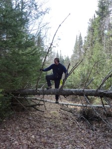 Mike goes over the blowdown