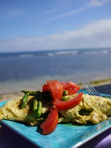 omelet made with local ingredients.